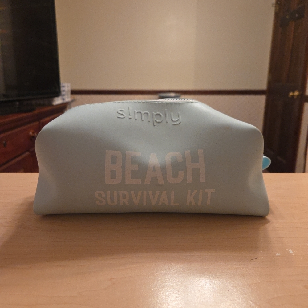 Simply Southern Blue Beach Survival Kit Cosmetic Bag